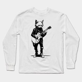 Rocker cat Long Sleeve T-Shirt